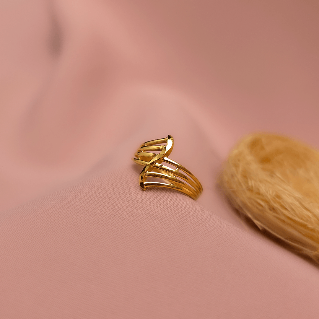 Buy Heavenly Harp Gold Ring 22 KT yellow gold (3.67 gm). | Online By Giriraj Jewellers