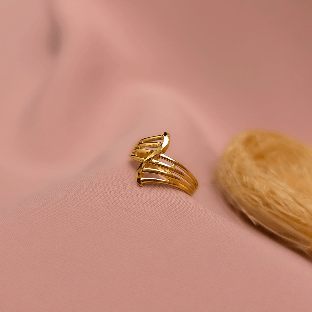 Buy Heavenly Harp Gold Ring 22 KT yellow gold (3.67 gm). | Online By Giriraj Jewellers