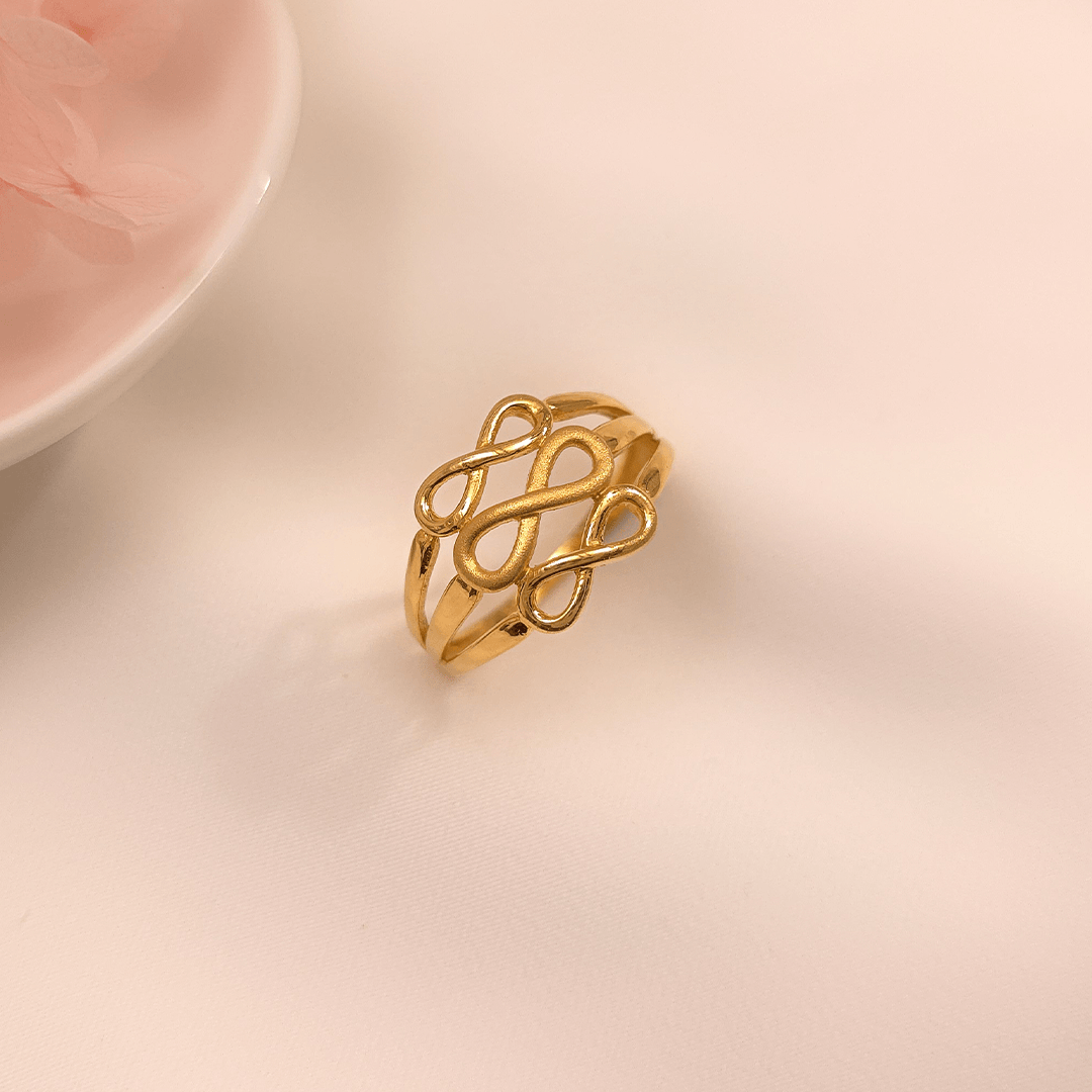Buy Trimera Infinite Pattern Gold Ring 22 KT yellow gold (3.46 gm). | Online By Giriraj Jewellers