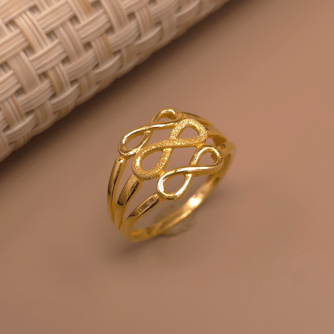 Buy Trimera Infinite Pattern Gold Ring 22 KT yellow gold (3.46 gm). | Online By Giriraj Jewellers