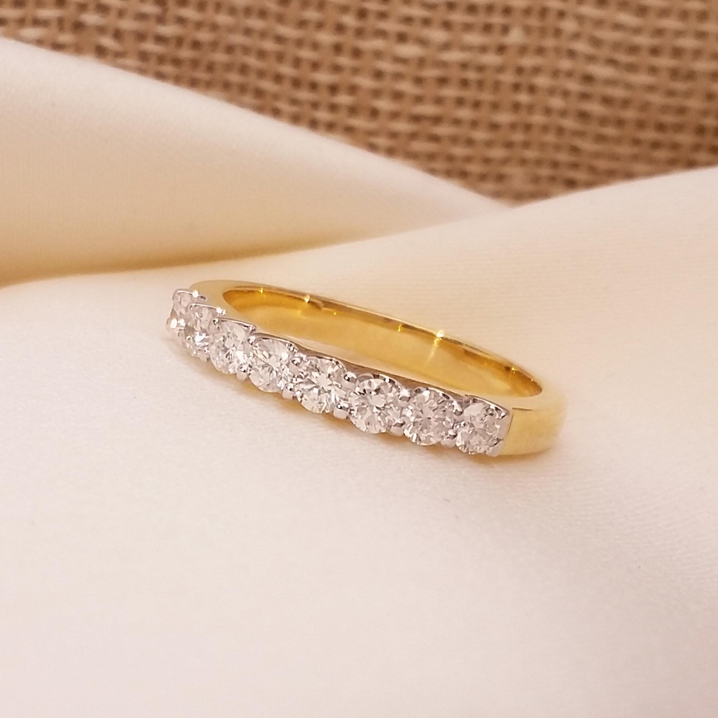 Buy Saciva Shine Diamond Band 18 KT yellow gold (2.274 gm). | Online By Giriraj Jewellers