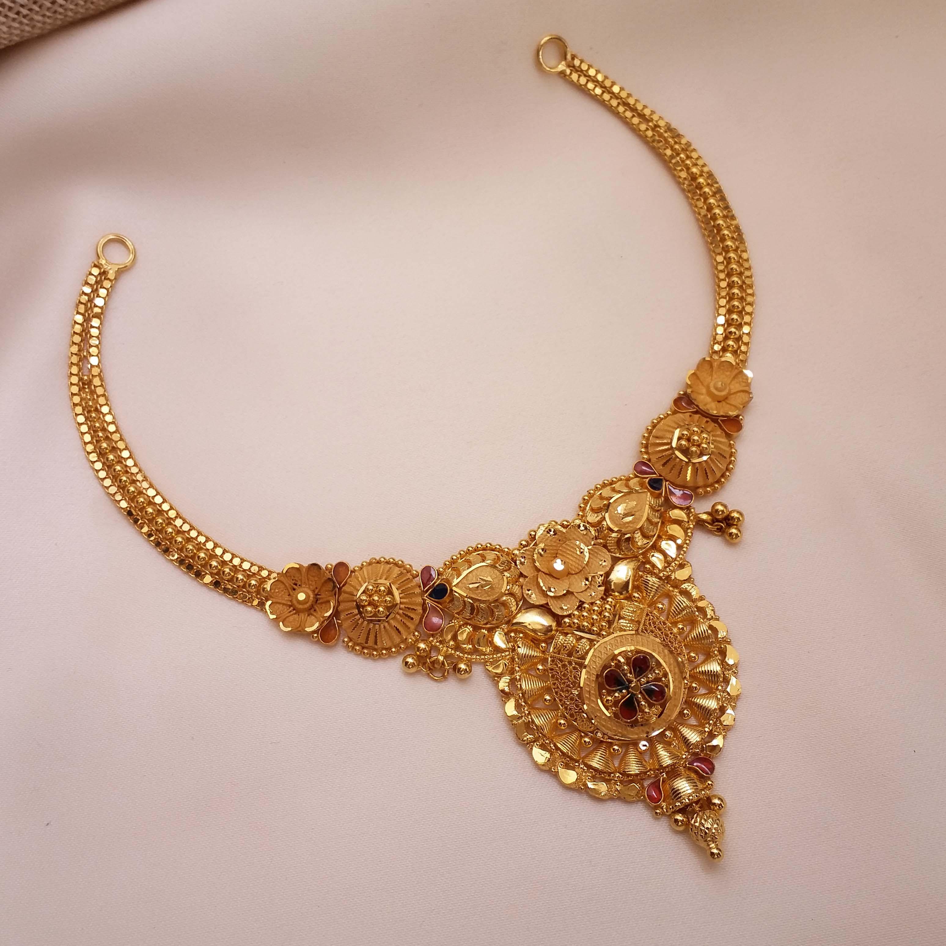Buy Aariana 22k Gold Necklace 22 KT yellow gold (19.6 gm). | Online By Giriraj Jewellers