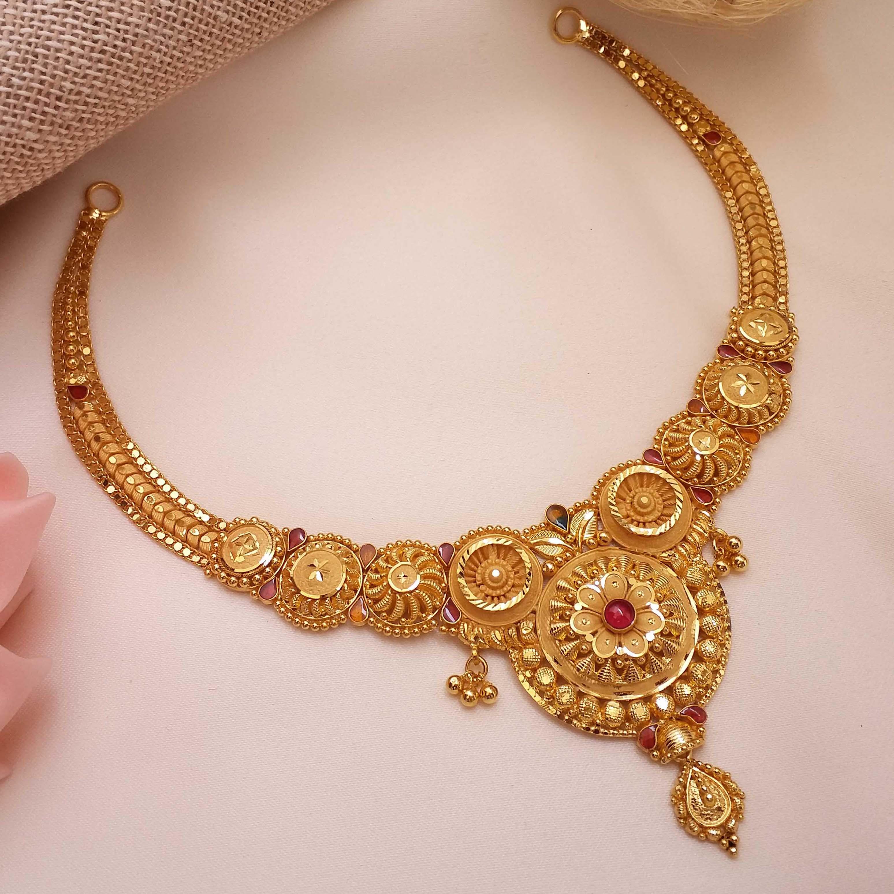 Golden 22 Carat Gold Necklace, 30g at Rs 170000/piece in Thane | ID:  24646736612