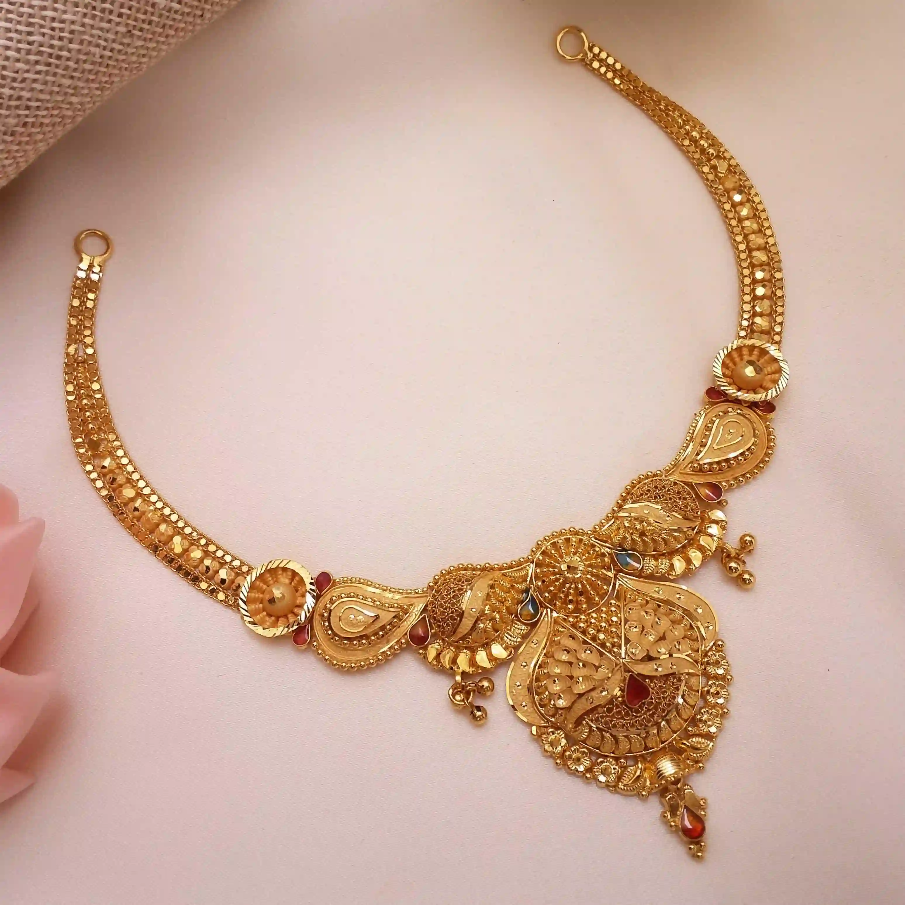 Buy Reina 22K Gold Necklace 22 KT yellow gold (22.6 gm). | Online By Giriraj Jewellers