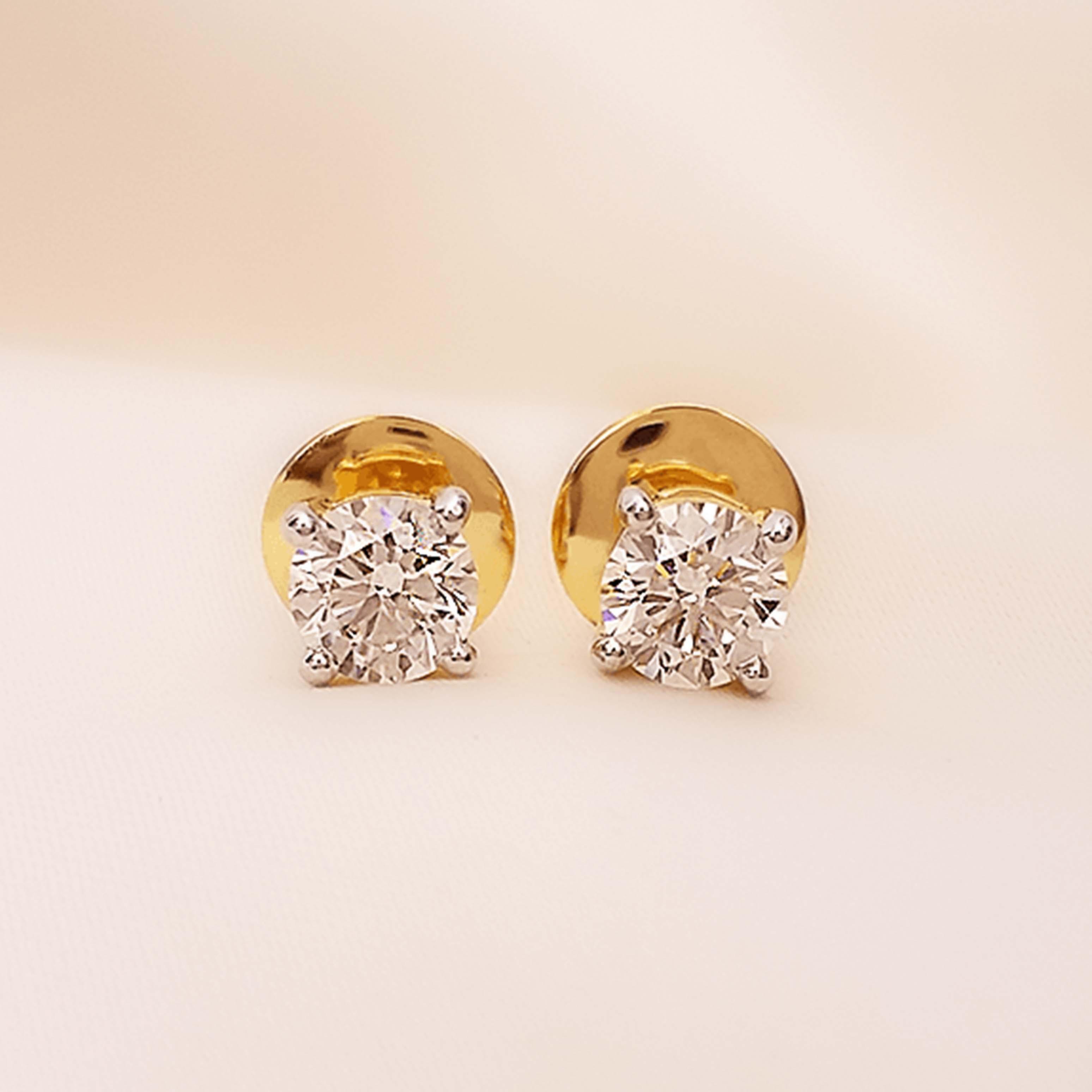 Mia by Tanishq 14 KT Yellow Gold Semi Studded Diamond Stud Earrings Yellow  Gold 14kt Stud Earring Price in India  Buy Mia by Tanishq 14 KT Yellow  Gold Semi Studded Diamond