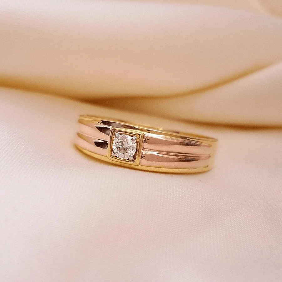 Buy Alec Diamond Band Ring 18 KT yellow gold (4.81 gm). | Online By Giriraj Jewellers