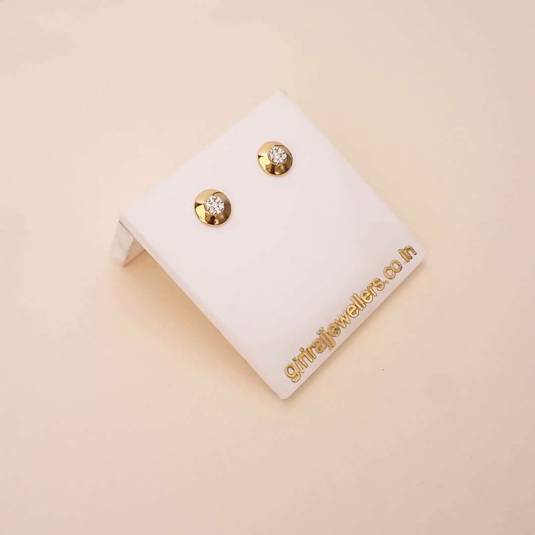 Buy Breana Diamond Earrings 18 KT yellow gold (1.9 gm). | Online By Giriraj Jewellers