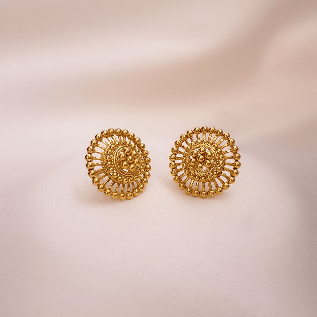 22ct Gold Earrings with Filigree Design (4.1g) E-7884
