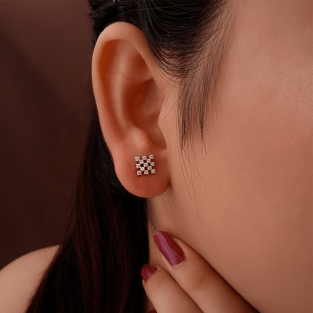 22 Karat gold  diamond earrings