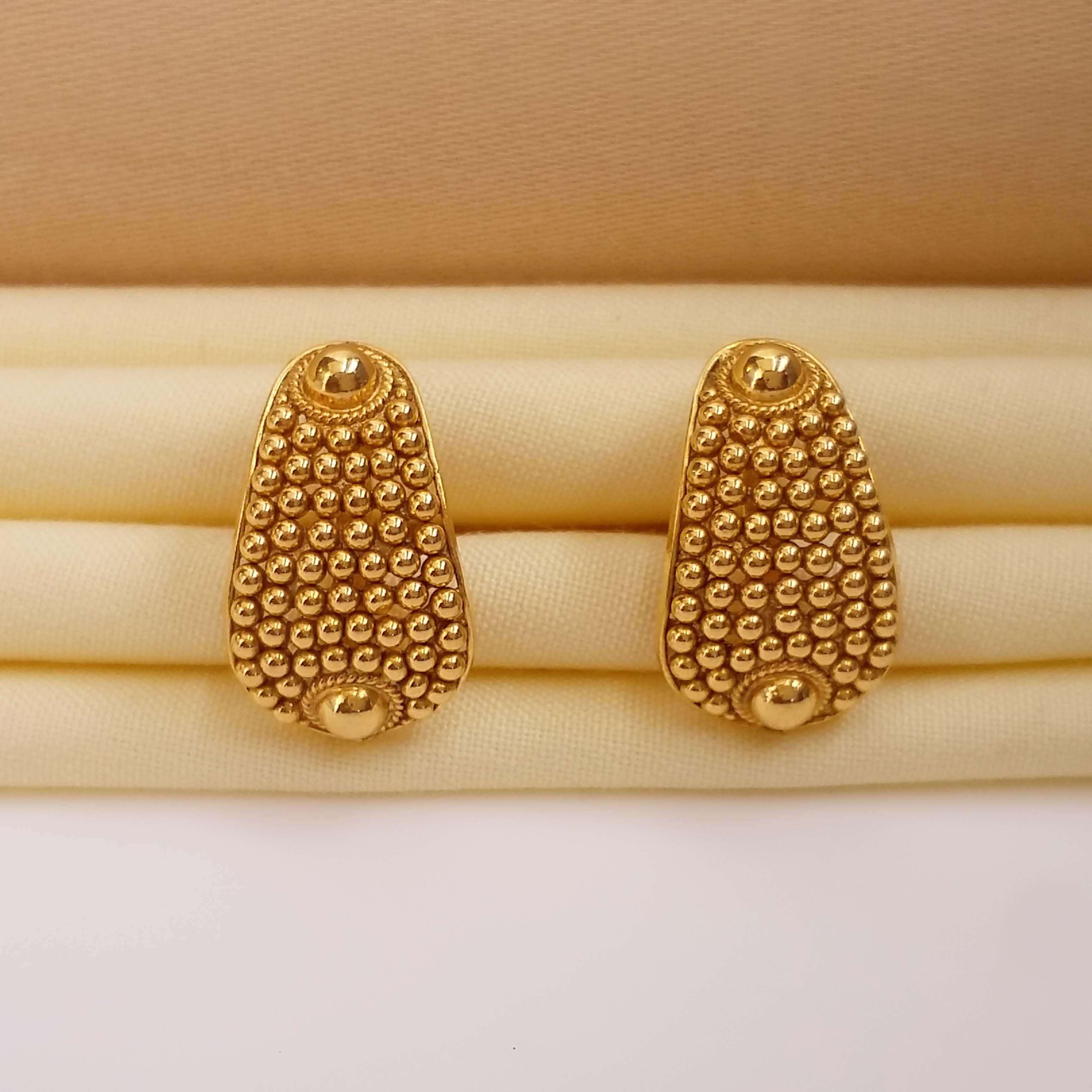 Buy Pearings Gold Earrings 22 KT yellow gold (3.94 gm). | Online By Giriraj Jewellers