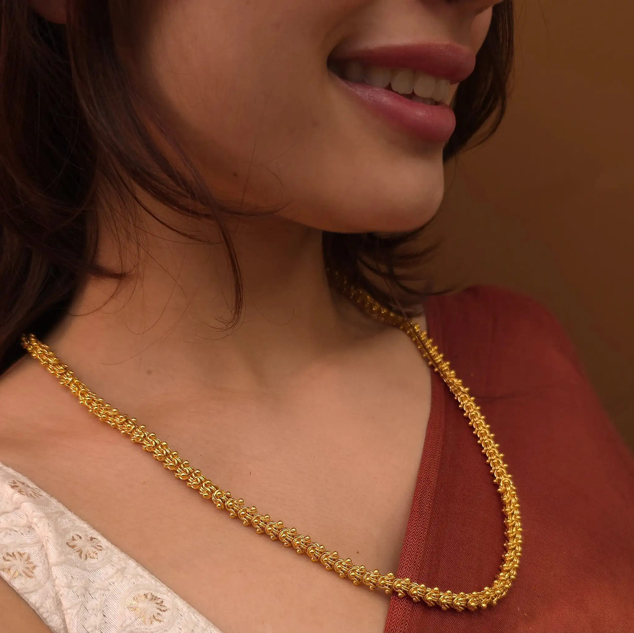 Buy Ohm Chic 22k Gold Chain 22 KT yellow gold (19.3 gm). | Online By Giriraj Jewellers
