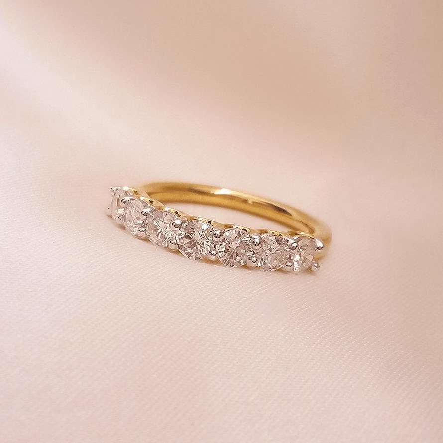 Buy Elisa Fine Diamond Band 18 KT yellow gold (2.274 gm). | Online By Giriraj Jewellers