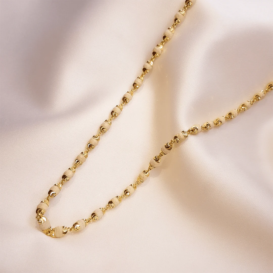 Buy Tulsi 22KT Gold Mala 22 KT yellow gold (10.63 gm). | Online By Giriraj Jewellers