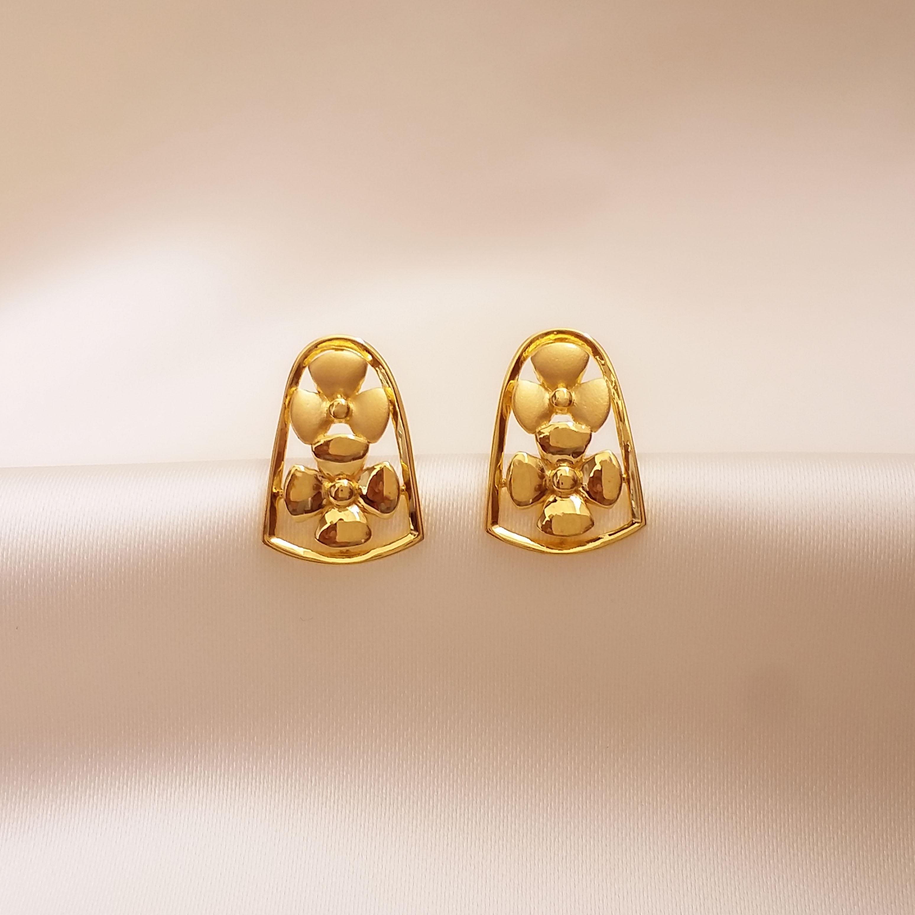 Buy 22k Gold Earrings 22 KT yellow gold (2.68 gm). | Online By Giriraj Jewellers