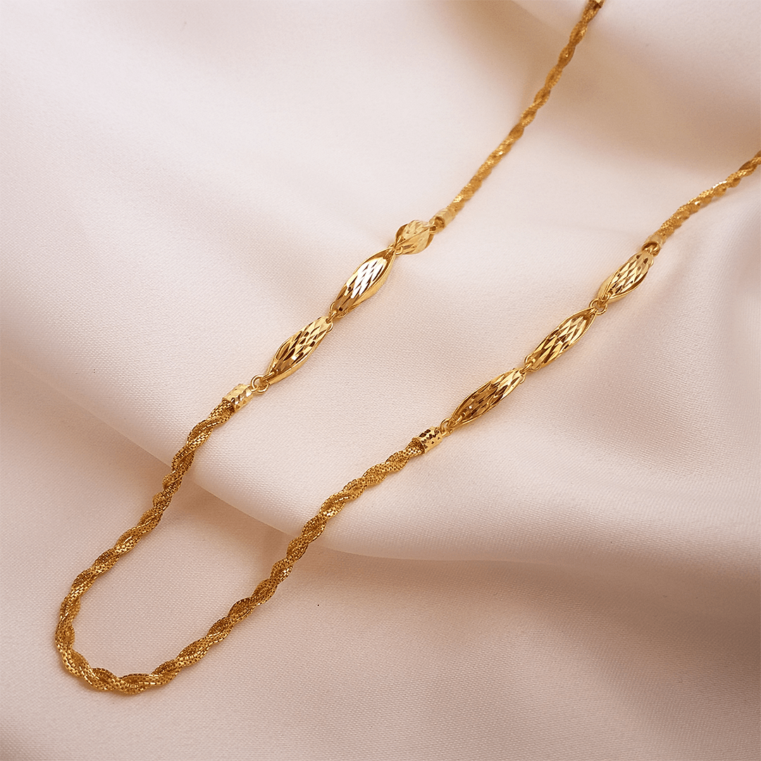 Buy Gorgeous 22kt Yellow Gold Solid Excellent Design Chain Online in India  