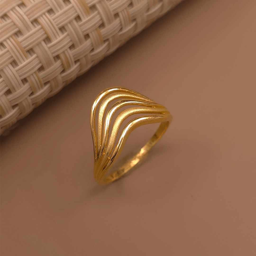 Buy Ripple Gold Ring 22 KT yellow gold (3.19 gm). | Online By Giriraj Jewellers