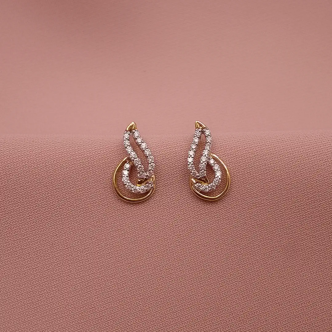 Buy Zuri Rose Gold Diamond Earrings 18 KT rose gold (2 gm). | Online By Giriraj Jewellers
