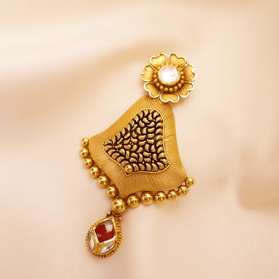 Buy Floral Drop Cut Gold Pendant 22 KT yellow gold (8.4 gm). | Online By Giriraj Jewellers