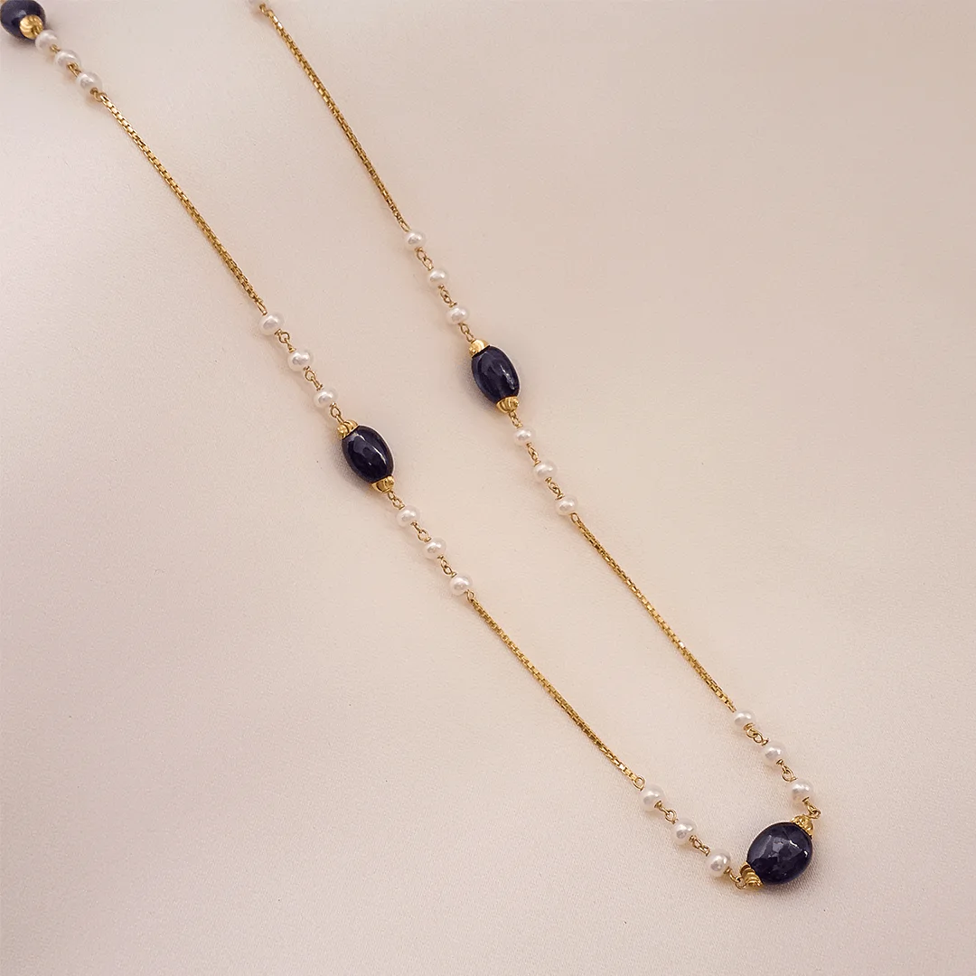 Buy Sapphira Teal 22k Gold Chain 22 KT yellow gold (2.82 gm). | Online By Giriraj Jewellers