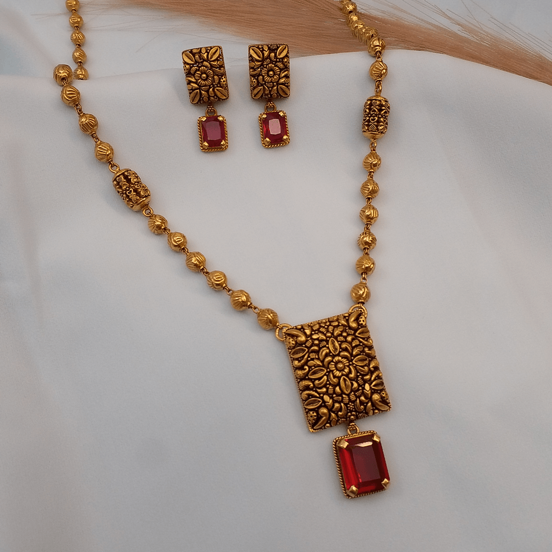 Buy Vintage Visions Gold Necklace 22 KT yellow gold (25.5 gm). | Online By Giriraj Jewellers