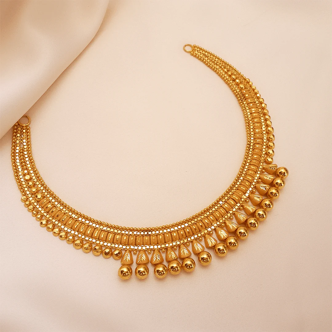 Buy Akshaya 22K Gold Necklace 22 KT yellow gold (21.5 gm). | Online By Giriraj Jewellers
