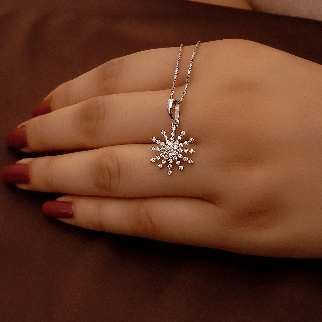 Buy Keya Diamond pendant 18 KT white gold (1.778 gm). | Online By Giriraj Jewellers