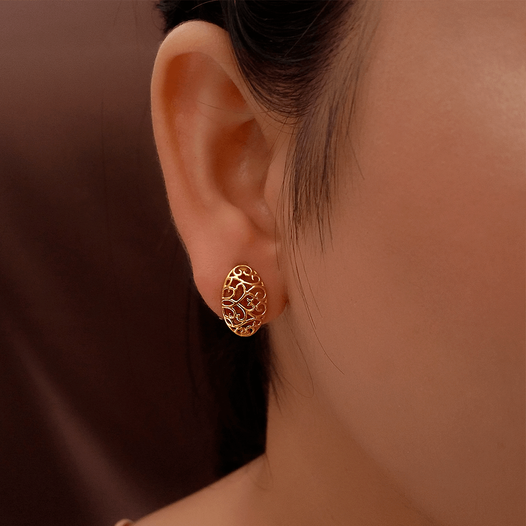 18 Karat Gold Large Hoop Earrings  NUE Hoops