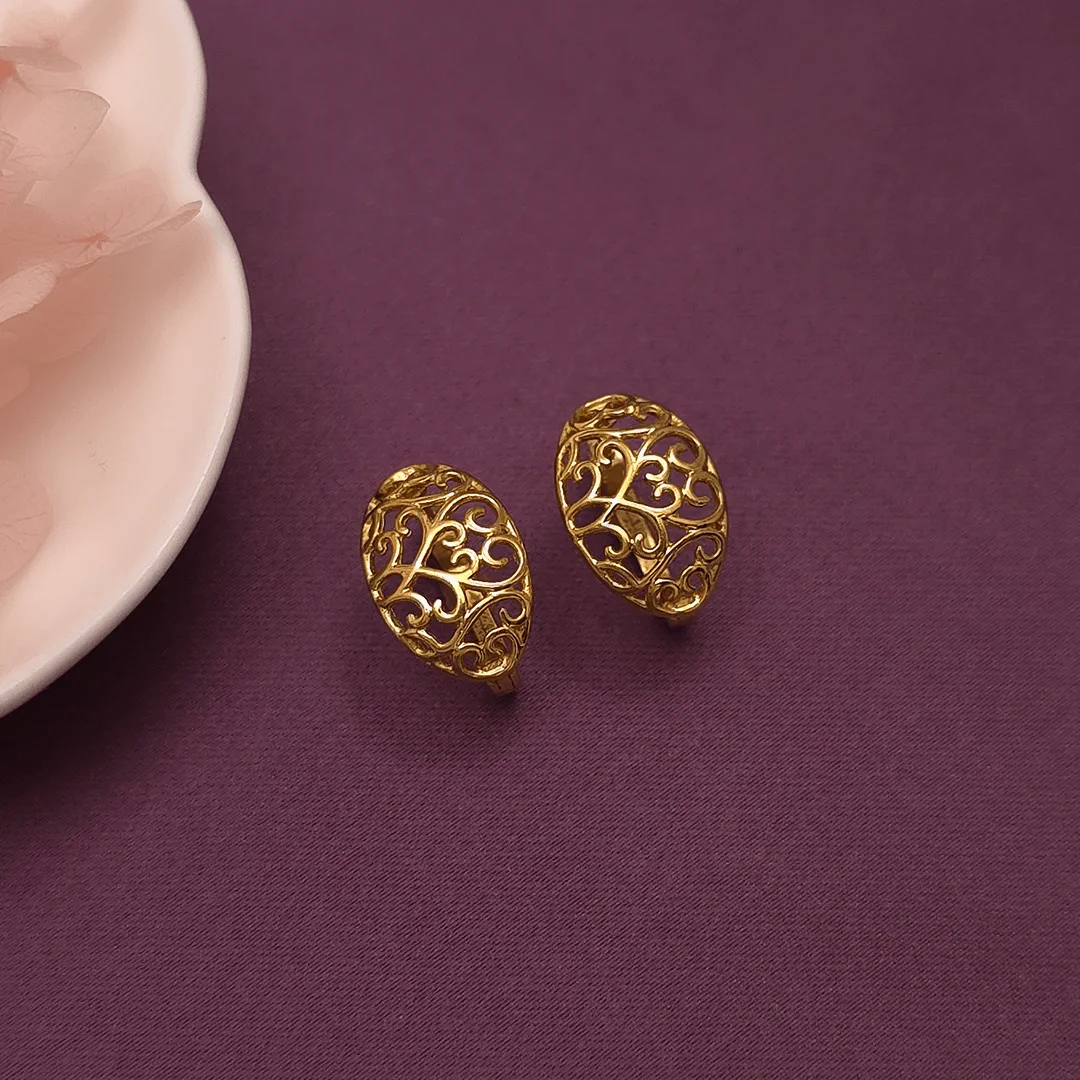 Buy Dollish Gold Hoop Earrings 22 KT yellow gold (4.03 gm). | Online By Giriraj Jewellers