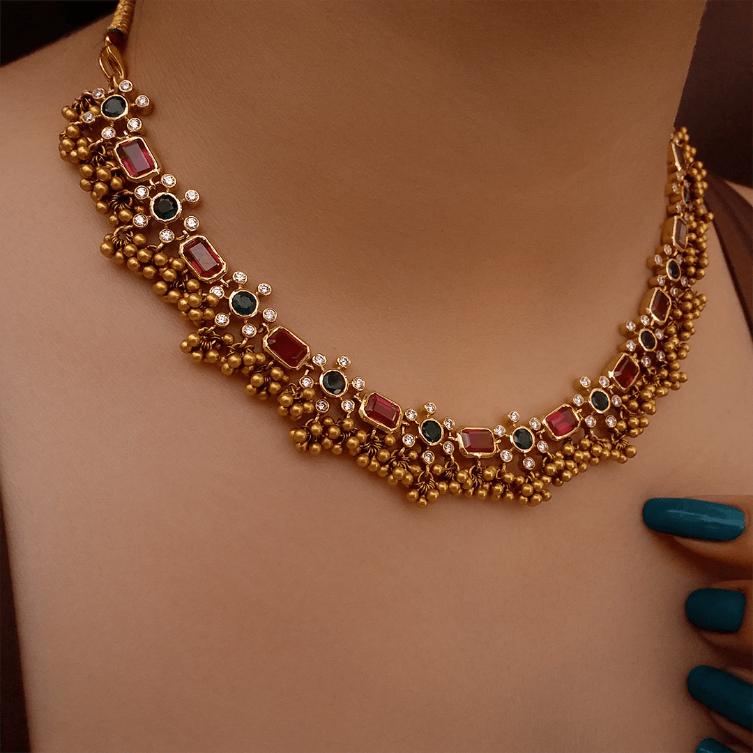 Buy Vintage Elegance Gold Necklace 22 KT yellow gold (51.5 gm). | Online By Giriraj Jewellers