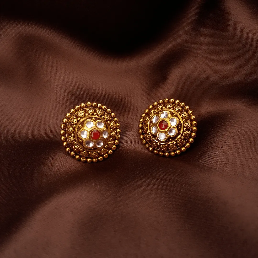 Buy Elaina Gold Earrings 22 KT yellow gold (8.6 gm). | Online By Giriraj Jewellers
