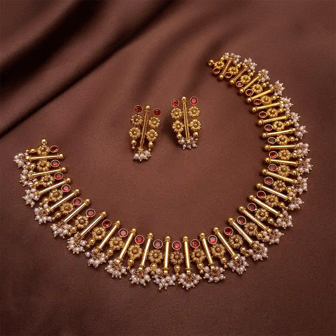 Buy Anamika Gold Necklace 22 KT yellow gold (41.65 gm). | Online By Giriraj Jewellers