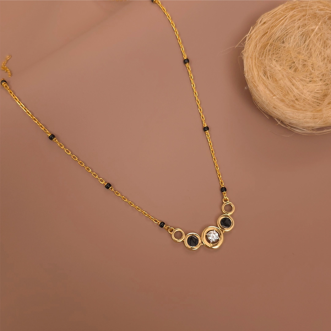 Buy Sunkissed Helena Diamond Mangalsutra 22 KT yellow gold (8 gm). | Online By Giriraj Jewellers