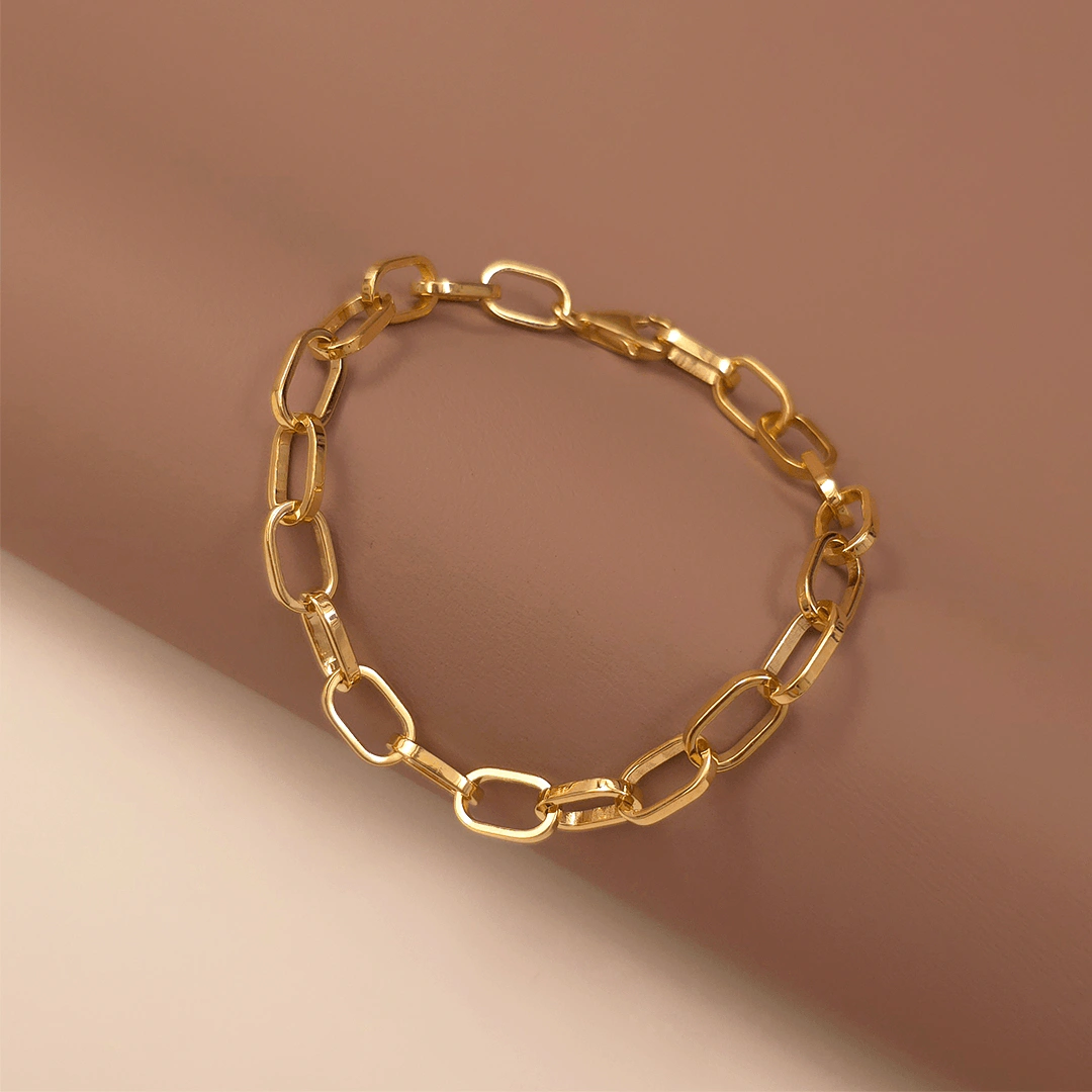 Buy Gilded Glow Bracelet Link Bracelet 22 KT yellow gold (10.03 gm). | Online By Giriraj Jewellers
