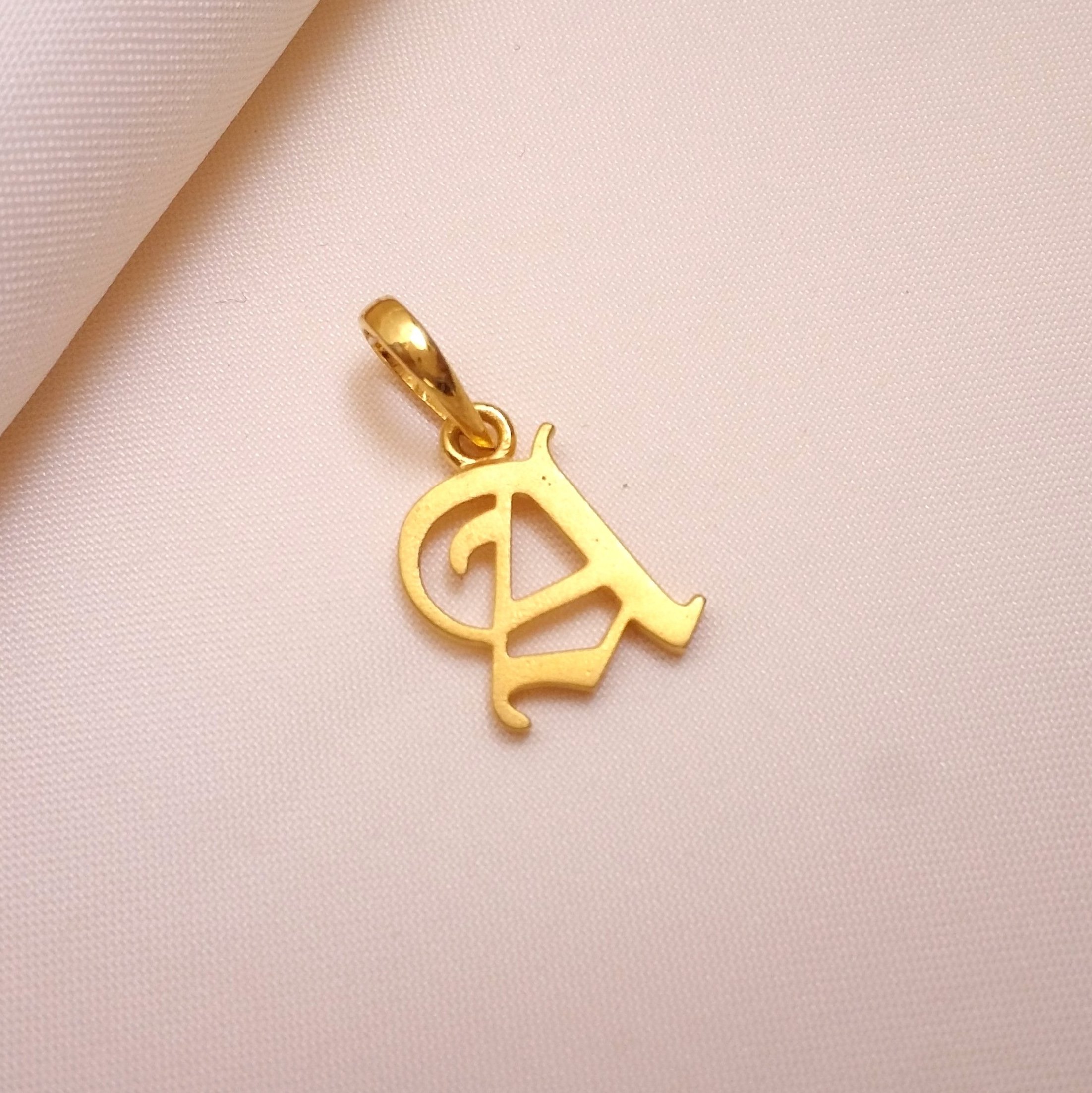 Buy A Ablaze Letter Gold Pendant 22 KT yellow gold (1.47 gm). | Online By Giriraj Jewellers