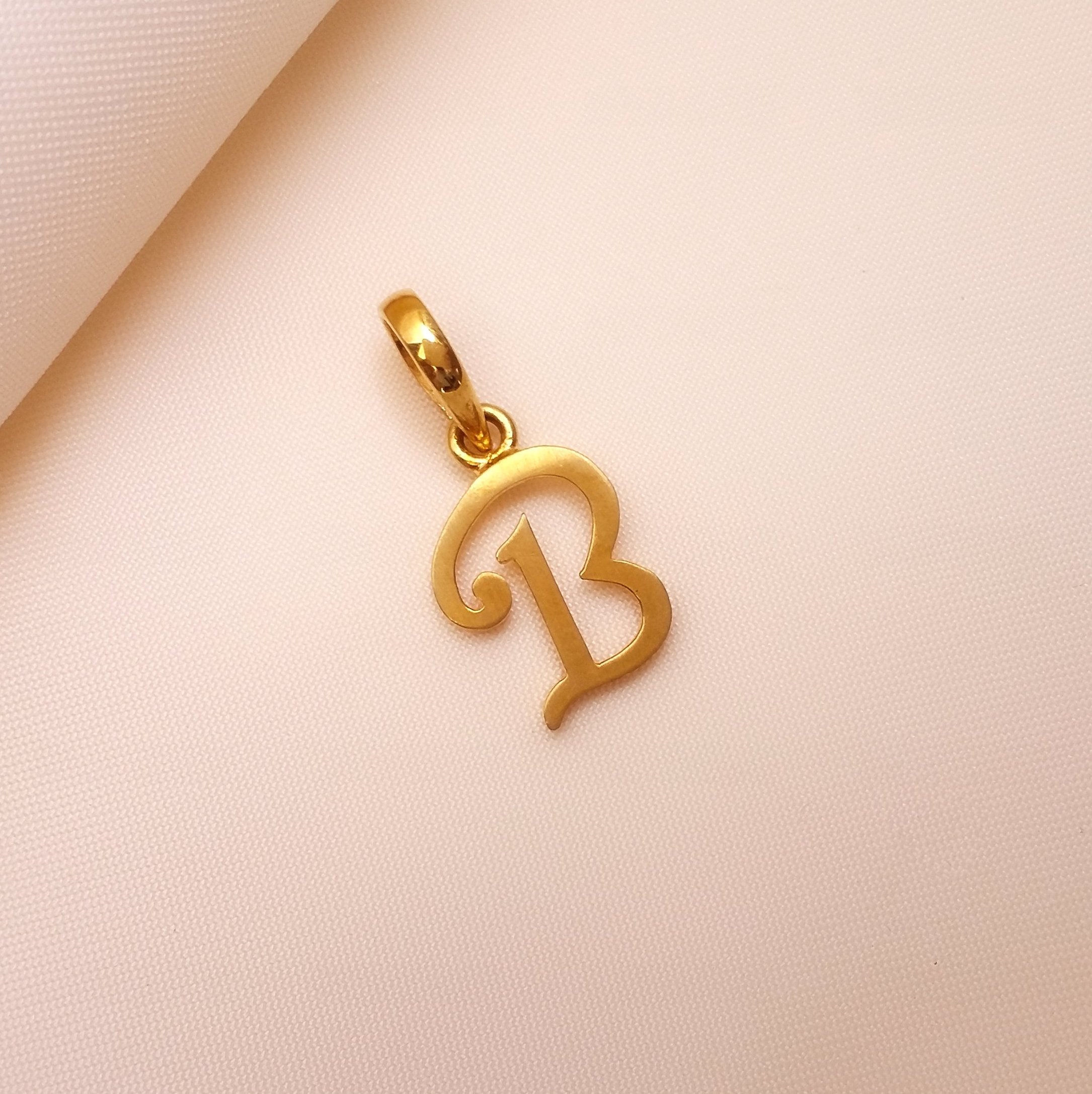Buy B Bella Gold Letter Pendant 22 KT yellow gold (1.35 gm). | Online By Giriraj Jewellers