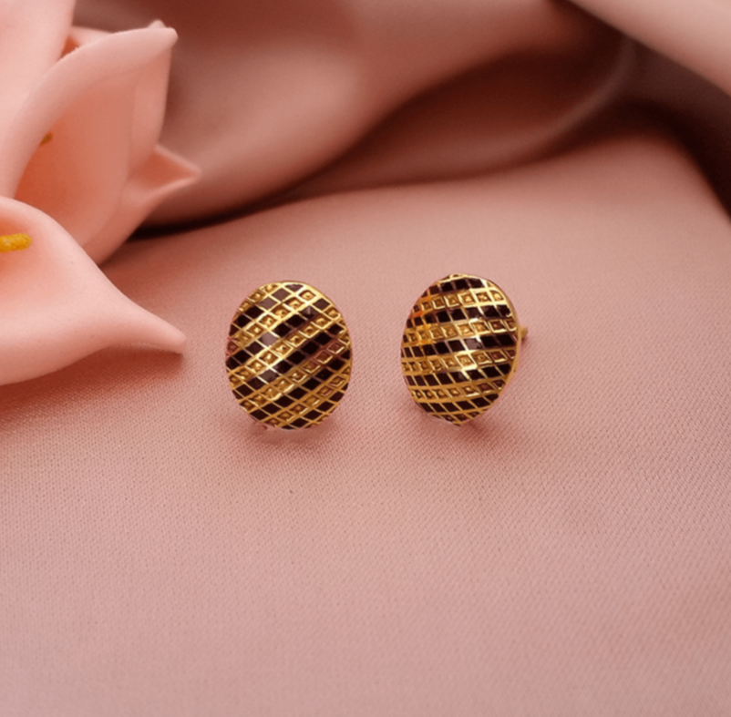 Buy Black Robin Meenakari Gold Earrings 22 KT yellow gold (2.57 gm). | Online By Giriraj Jewellers