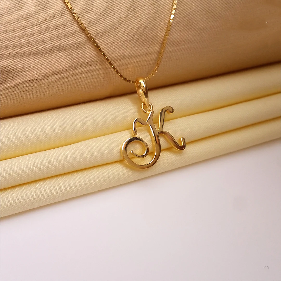 Buy K Kosher Letter Gold Pendant 22 KT yellow gold (2.13 gm). | Online By Giriraj Jewellers