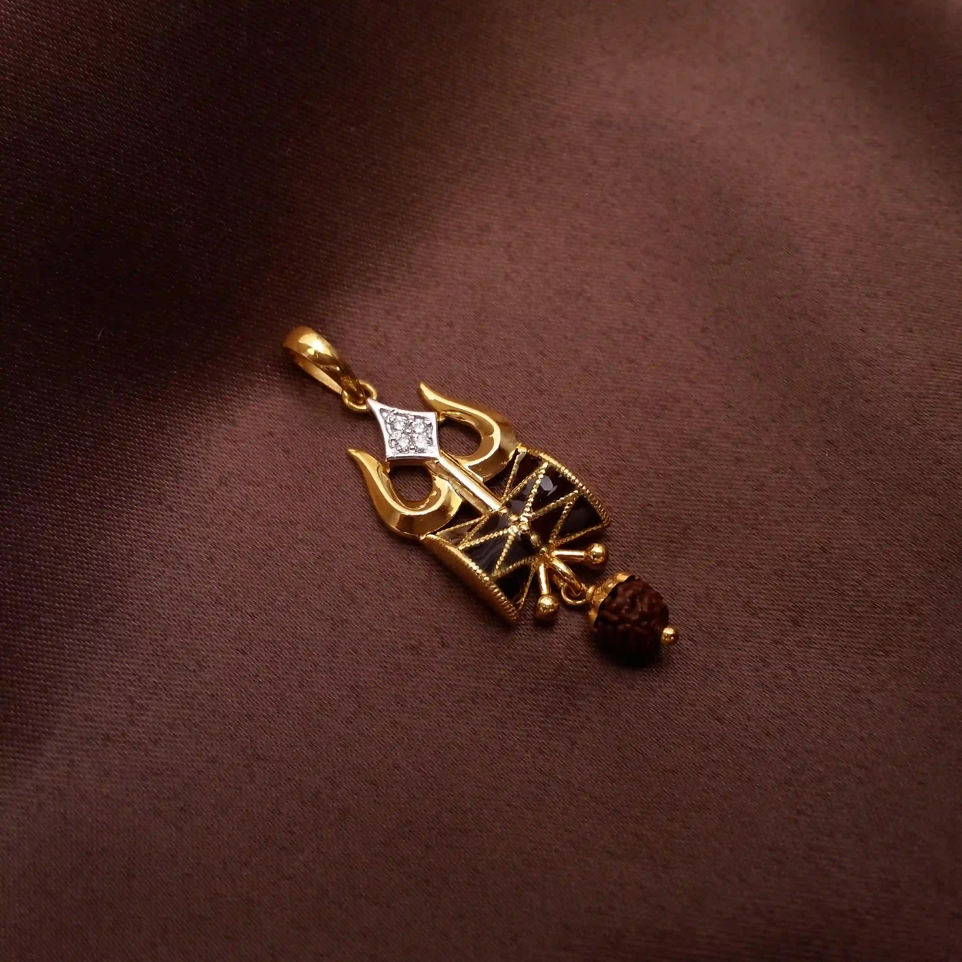 Buy MysticTrishul Gold pendant 22 KT yellow gold (4.3 gm). | Online By Giriraj Jewellers