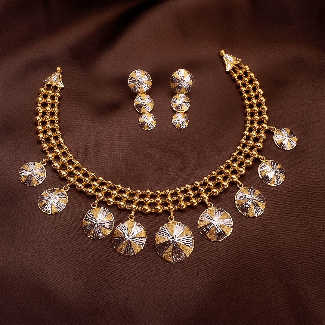 Buy Armani Wedding Gold Necklace 22 KT yellow gold (28.85 gm). | Online By Giriraj Jewellers