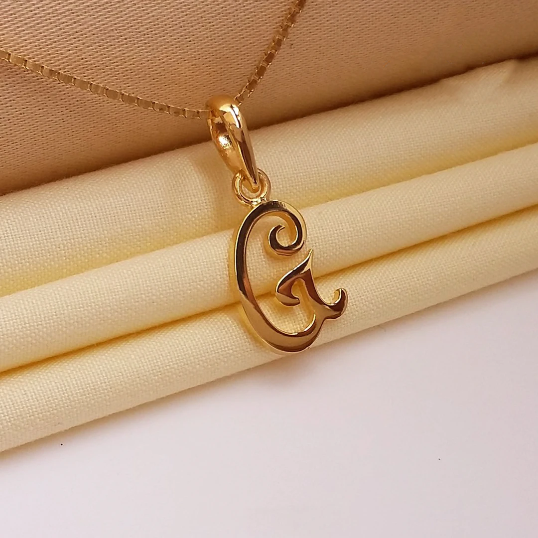 Buy G Glorious Gold Letter Pendant 22 KT yellow gold (1.46 gm). | Online By Giriraj Jewellers