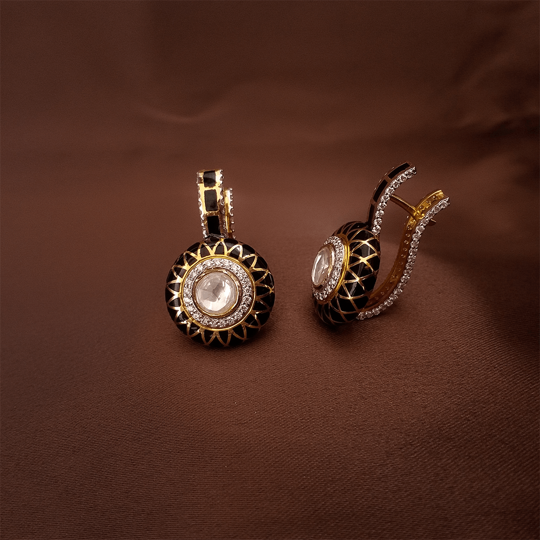 Buy Cori Diamond Hoop Earring 18 KT yellow gold (13.5 gm). | Online By Giriraj Jewellers