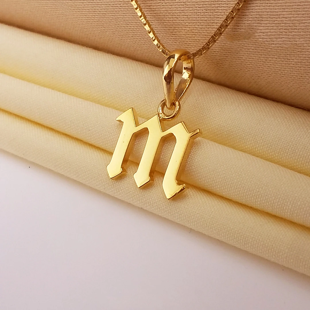 Buy M Magnificence Letter Gold Pendant 22 KT yellow gold (1.75 gm). | Online By Giriraj Jewellers
