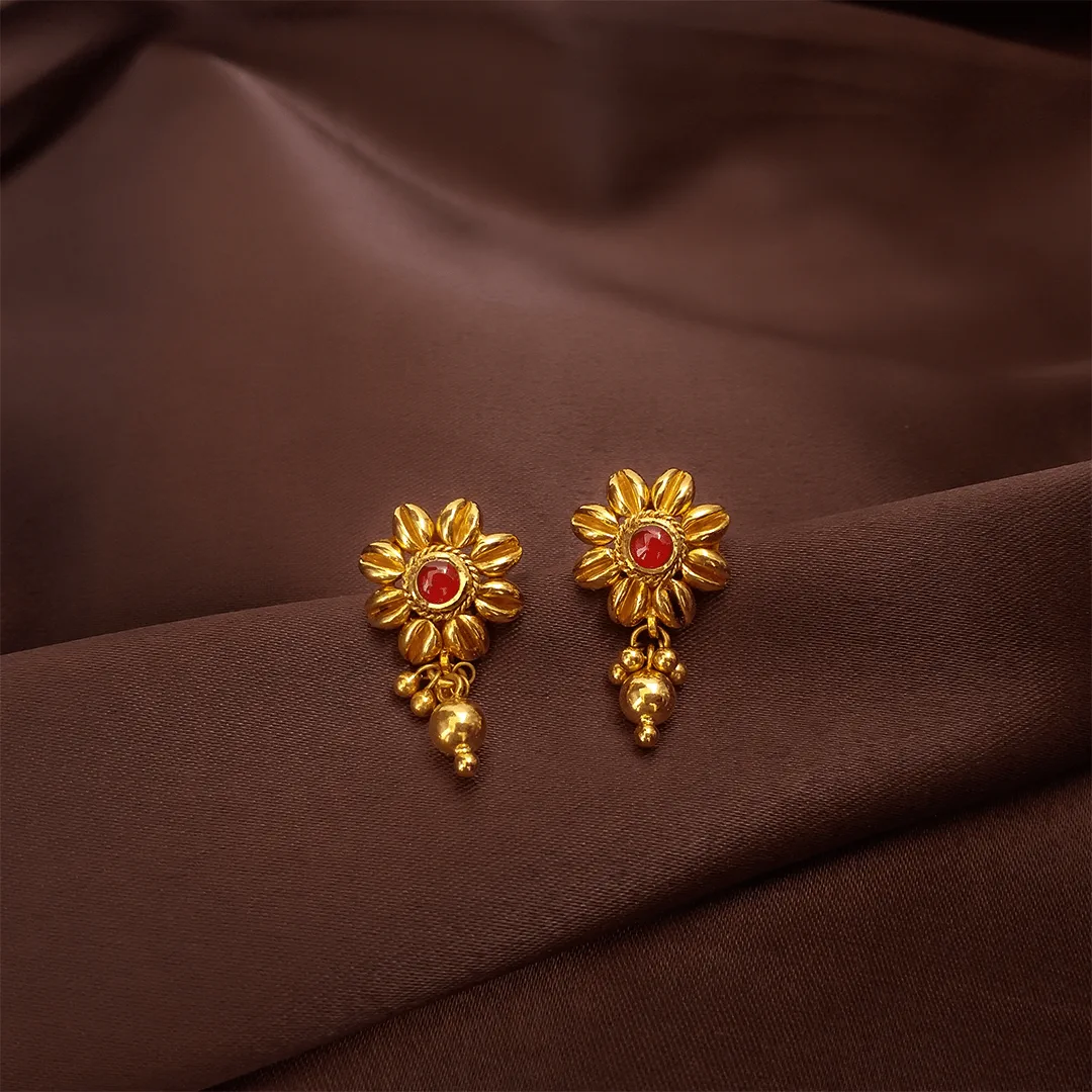 Buy Feme Gold Earrings 22 KT yellow gold (4.1 gm). | Online By Giriraj Jewellers