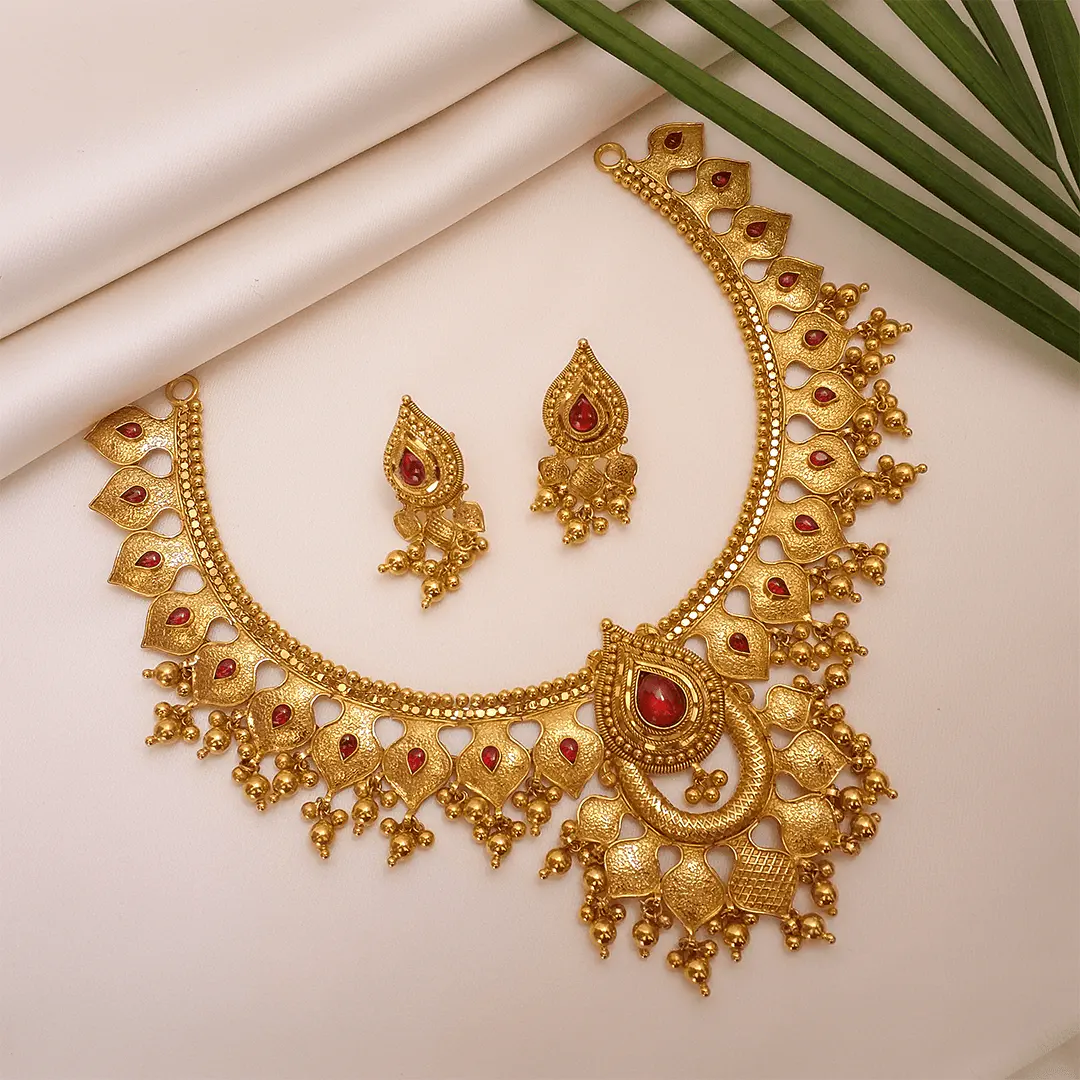 Buy Darien Bliss Gold Necklace 22 KT yellow gold (44.76 gm). | Online By Giriraj Jewellers