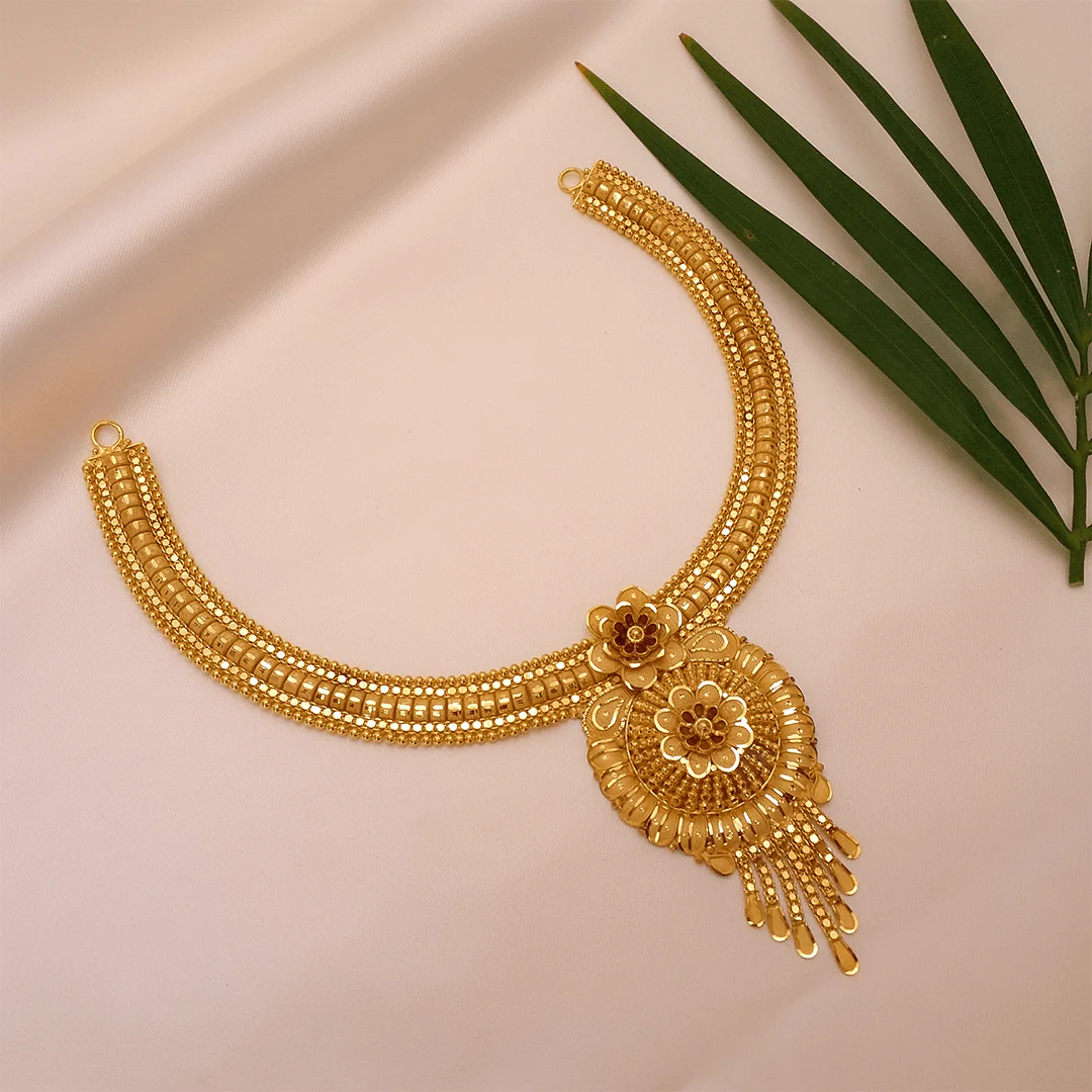Buy Ethnic Enigma Gold Necklace 22 KT yellow gold (23.5 gm). | Online By Giriraj Jewellers