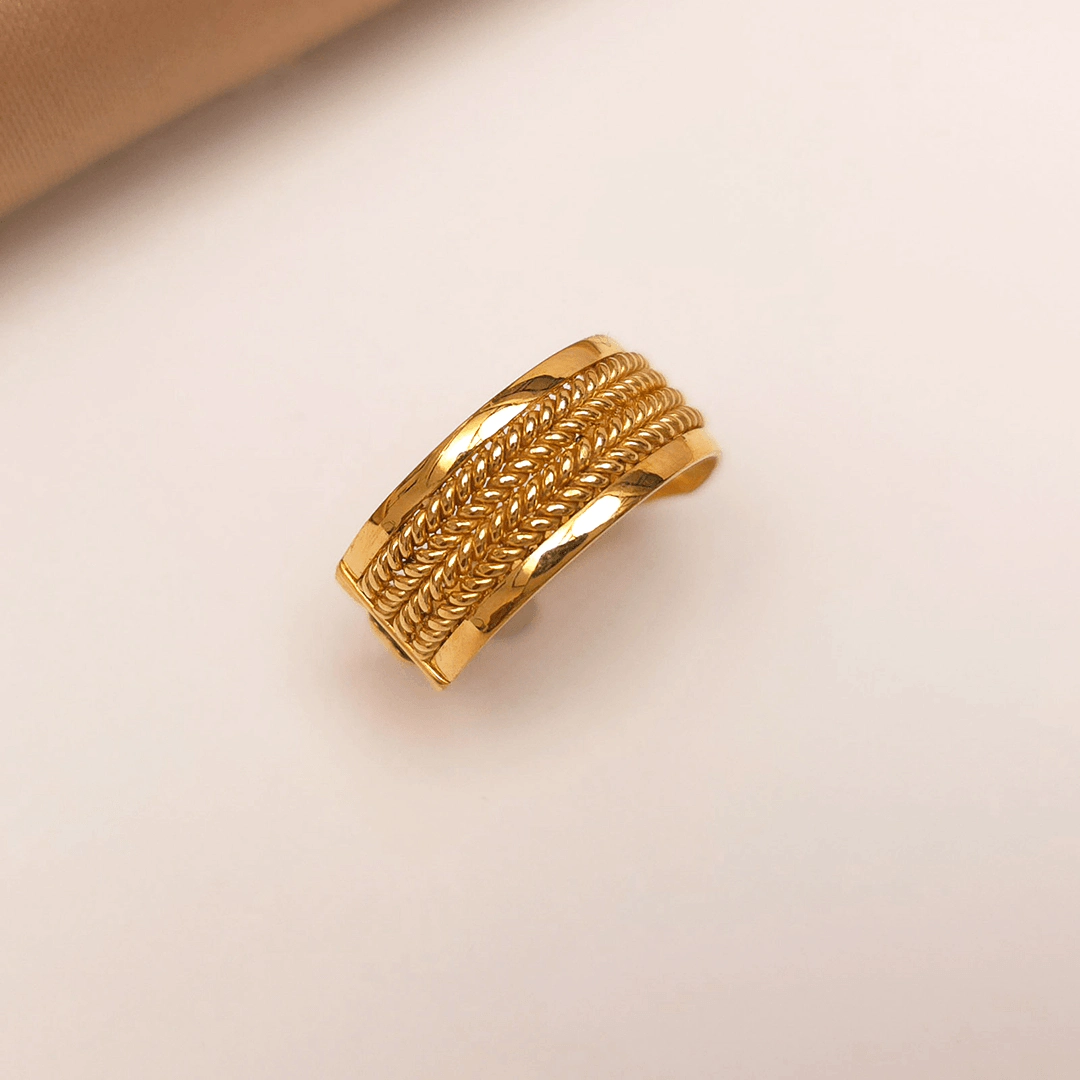 Buy Ova Elegance Gold Ring 22 KT yellow gold (3.8 gm). | Online By Giriraj Jewellers