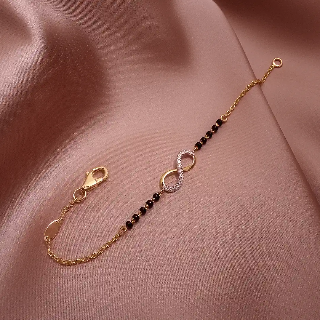 Buy Infinite Carrie  Diamond Bracelet 18 KT yellow gold (2.1 gm). | Online By Giriraj Jewellers
