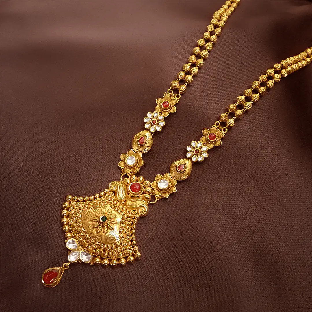 Buy Rani Royale Gold Necklace 22 KT yellow gold (38.04 gm). | Online By Giriraj Jewellers