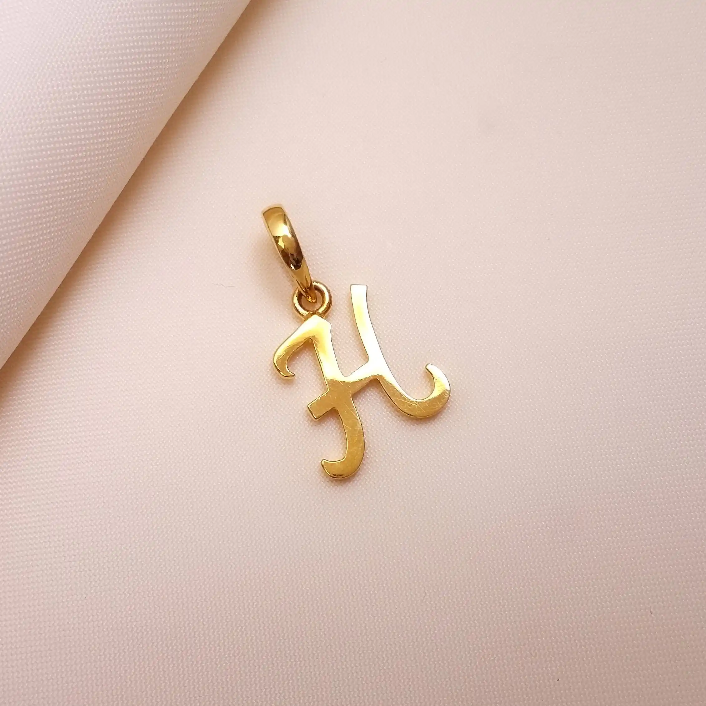 Buy H Heavenly Letter Gold Pendant 22 KT yellow gold (1.66 gm). | Online By Giriraj Jewellers