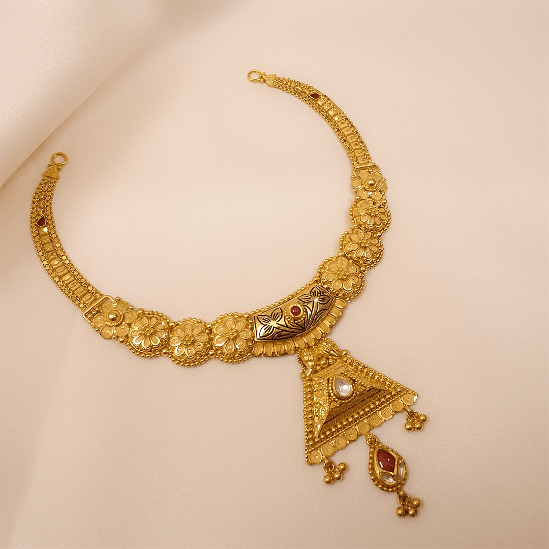 Buy Elixir of Gold Necklace 22 KT yellow gold (23.6 gm). | Online By Giriraj Jewellers